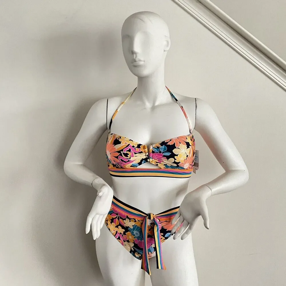 Sunshine 79 Two Piece Bandeau Swim Suit In Love Swirl 10